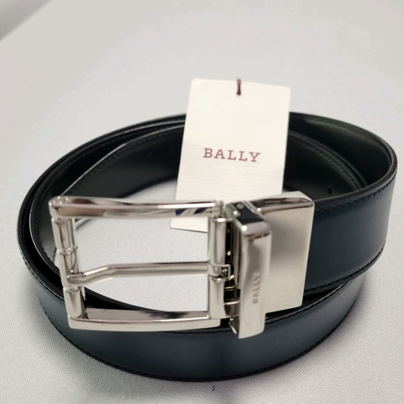 Bally Other - NWT $300 Bally Astor Reversible Blue Leather Belt